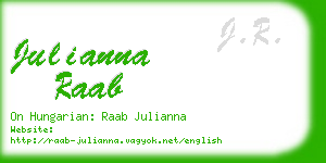 julianna raab business card